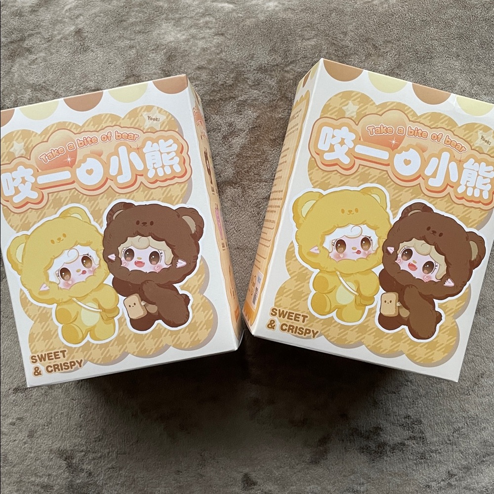 •2 YOOKIs• 2 Yooki Take a Bite of the Bear Blind Boxes >> unopened >> NIB NWT